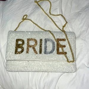 Beaded BRIDE purse